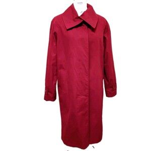 London Fog Women Trench Maroon XS Reg (Check measurements in description)